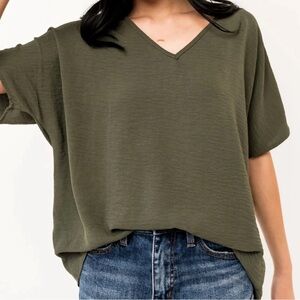 Army green Entro blouse